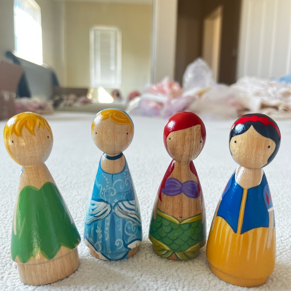 Wooden Peg Dolls-Disney Princesses 👸🏻